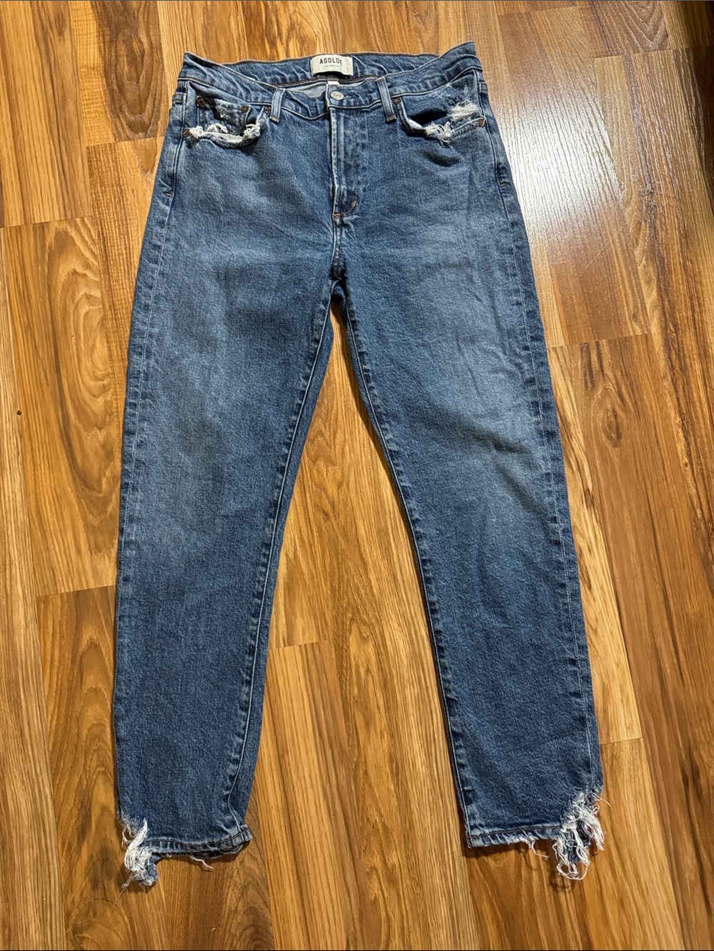 Agolde Toni Mid Rise Slim Fit Jeans Size 27